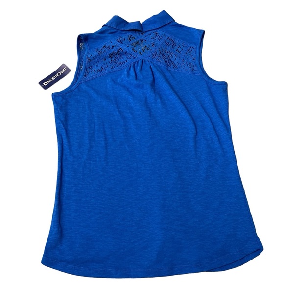 NorthCrest NWT - Womens Sleeveless Button Up Tank Sz. SM - Picture 5 of 7